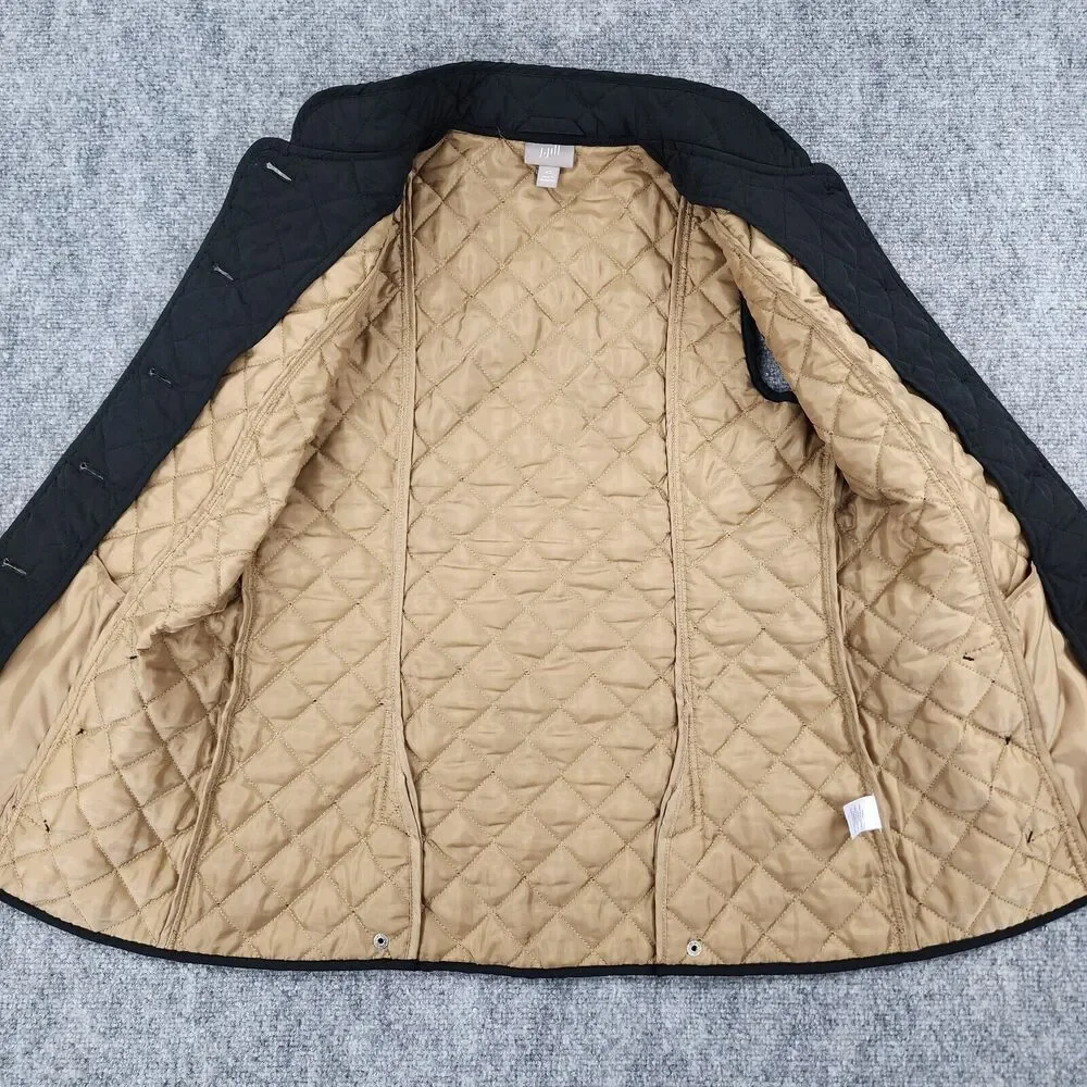 J Jill Vest Womens XS Black Heritage Quilted Button Down Lined Outdoor Hiking - Picture 8 of 16